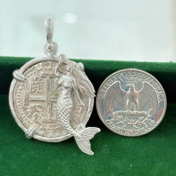 Atocha Silver Mermaid Coin Pendant